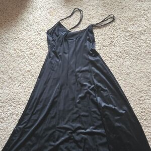 Elegant Black Spaghetti Strap Dress